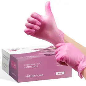 FMN100096 FIFTHPULSE Pink Disposable Gloves Pack