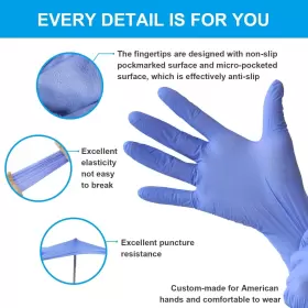 445006629610 FINITEX Nitrile Exam Gloves Powder Medical #3