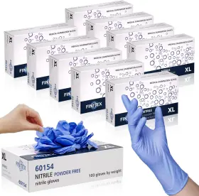 445013299233 FINITEX Nitrile Exam Gloves Powder Medical Clea