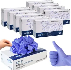 445013814870 FINITEX Nitrile Exam Gloves Powder Medical Clea