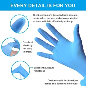 60011BX FINITEX Disposable Nitrile Exam Gloves Box Rubber #3