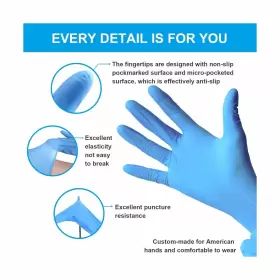 60013 FINITEX Nitrile Disposable Medical Exam Gloves #3