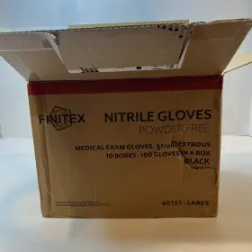 60153 FINITEX Medical Nitrile Exam Gloves Powder Food Safe