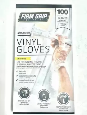 13690 FIRM GRIP Pro Paint Disposable Gloves Latex Glov