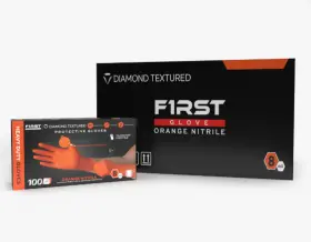 7103-OR FIRST GLOVE Grip Nitrile Disposable Gloves Mil Raised