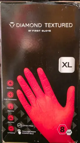 850032222327 FIRST GLOVE Grip Mil Nitrile Diamond Gloves