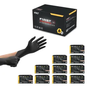 S-100-BOX FIRST GLOVE Volt Mil Nitrile Disposable Gloves Food