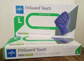FG100L FITGUARD Medline Touch Nitrile Exam Gloves Box