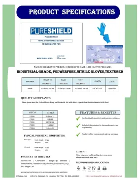 859865005893 FITME Pureshield Nitrile Gloves Powder Mil Latex #2