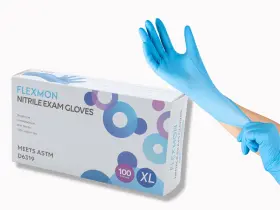196852763900 FLEXMON Nitrile Exam Gloves Single Mil Sterile