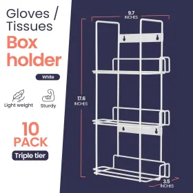 617209493047 FMP BRANDS Triple Glove Holder Wall Mount Wire #2