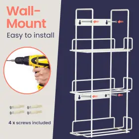 617209493047 FMP BRANDS Triple Glove Holder Wall Mount Wire #3