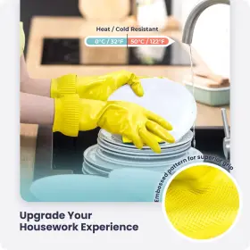 810041566775 FMP BRANDS Rubber Dish Gloves Slip Desi #2