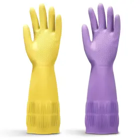 810146324331 FMP BRANDS Rubber Dishwashing Gloves Slip
