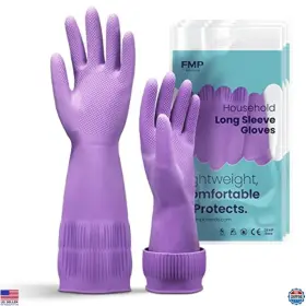 B0B52JBNKL FMP BRANDS Rubber Dishwashing Gloves Slip Cleaning