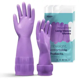 FAF301319 FMP BRANDS Rubber Dishwashing Gloves Slip Fo