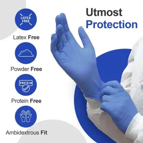 665415412963 FONTEME Disposable Nitrile Gloves Exam #2
