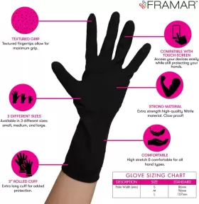 313036992936 FRAMAR Powder Nitrile Gloves Disposable Latex #2