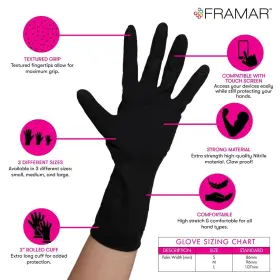 680343900153 FRAMAR Powder Nitrile Gloves Disposable Latex #2