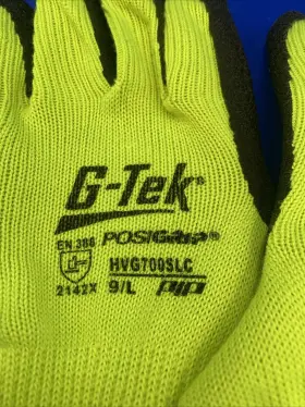 HVG700SLC-L G-TEX Posigrip Crinkle Latex Palm Coated Vis #2