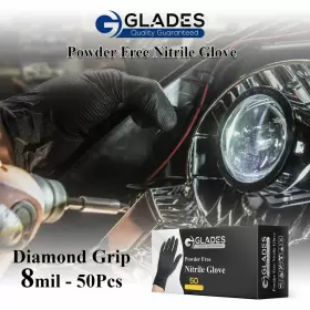 GL-BK-BX200 GLADES Nitrile Gloves Mil #2
