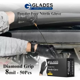 GL-BK-BX200 GLADES Nitrile Gloves Mil #3