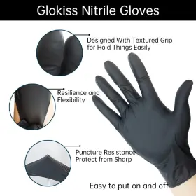 705353618444 GLOKISS Disposable Nitrile Gloves Latex Rubber #2