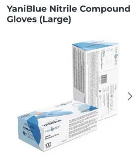 53506 GLOVES Disposable Yaniblue Nitrile Latexfree Box #2