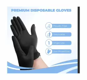 756779763218 GLOVES COM Disposable Nitrile Mechanic Mil Glove #3