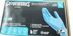 697383701244 GLOVEWORKS Disposable Nitrile Gloves Mil Latex #3