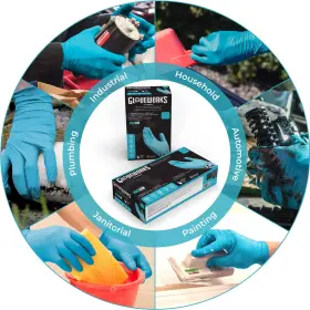 697383701251 GLOVEWORKS Disposable Nitrile Gloves Mil Latex #3