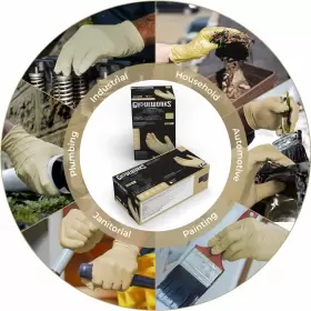 697383703637 GLOVEWORKS Latex Gloves Box Mil Powder #3