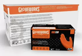 697383966599 GLOVEWORKS Nitrile Disposable Gloves Mil Raised