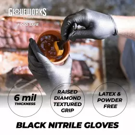 697383968814 GLOVEWORKS Nitrile Disposable Gloves Mil Latex #2