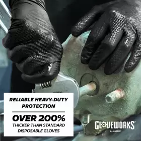 697383968814 GLOVEWORKS Nitrile Disposable Gloves Mil Latex #3