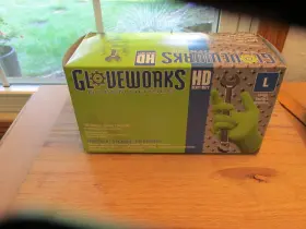 Gwgn GLOVEWORKS Nitrile Disposable Gloves Mil Box
