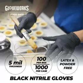 697383975317 GLOVEWORKS Disposable Nitrile Gloves Mil Latex #2