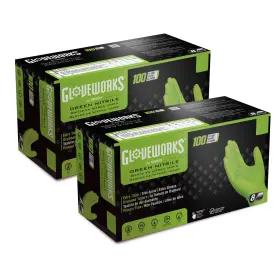 GWGN44100BX2 GLOVEWORKS Nitrile Gloves Disposable Latex Mil