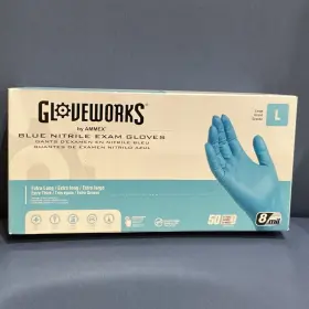 GPNHD66100 GLOVEWORKS BY AMMEX Nitrile Exam Gloves Powder Mil