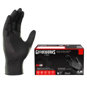 GPNB49100SF GLOVEWORKS Nitrile Gloves Mil Disposable Food