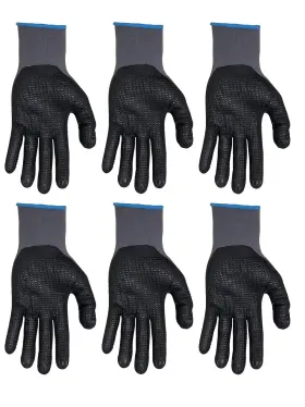 763476322631 GOLDEN STAG Pack Foam Nitrile Dots Glove #2
