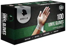 445046211233 GORILLA SUPPLY Disposable Gloves Latex Powder