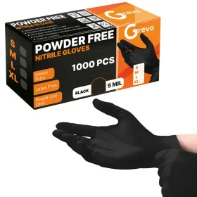 B0CJC525DY GREVO Disposable Mil Nitrile Gloves Latex Powder