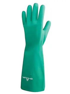 717-08 Unlined Nitrile Chemical Safety Glove Mil #3
