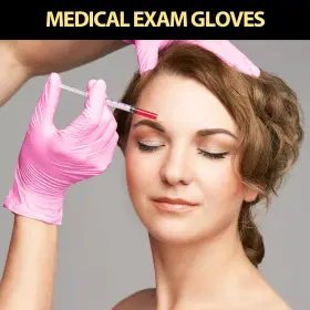 704529284735 GUASSLEE Pack Pink Disposable Gloves Latex Power #3