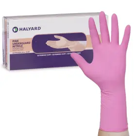 47453 HALYARD Pink Underguard Nitrile Exam Gloves Powder Mil