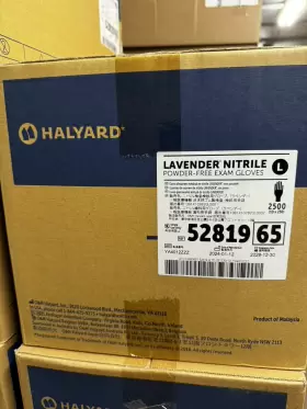 52819 HALYARD Lavender Nitrile Powder Exam Gloves #2