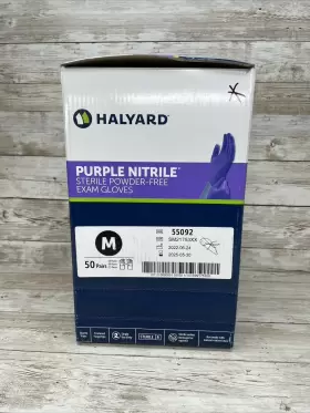 55092 HALYARD Box Nitrile Sterile Powder Exam Gloves Med