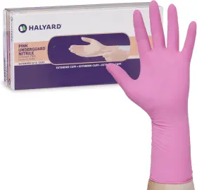 711181784374 HALYARD Pink Underguard Nitrile Exam Gloves Mil