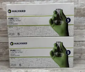 LFS321SM HALYARD Purezero Limon Nitrile Exam Gloves